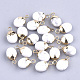 Electroplate Natural Howlite Charms(X-G-S344-09F)-1