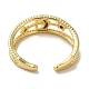 Moon & Star Rack Plating Brass Open Cuff Finger Rings for Women(RJEW-L123-100G)-3