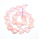 Rose naturelle perles de fleurs de quartz brins(G-L241A-05)-2