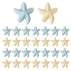 60Pcs 2 Colors Opaque Resin Cabochons, Starfish, Mixed Color, 21x24x6.5mm, 30pcs/color(RESI-SC0036-45)