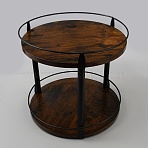Wood Display Stands, Black, Coconut Brown, 27.2x24cm(ODIS-WH0043-282)