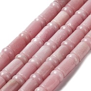 Natural Pink Opal Beads Strands, Column, 8~10x6~7mm, Hole: 1~1.2mm, about 59~65pcs/strand, 15.24~15.87 inch(38.7~40.3cm)(G-L585-B02-01)