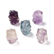Natural Fluorite Beads, Fox, 17~17.5x13x11.5~12mm, Hole: 1.2mm(G-P483-05)