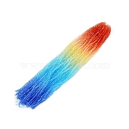 Gradient Color Baking Painted Glass Bead Strands, Faceted, Bicone, Colorful, 2.9~3.3x2.5mm, Hole: 0.8mm, about 146~150pcs/strand, 15.35~16.2''(39~40.5cm)(DGLA-A039-T2mm-A012)