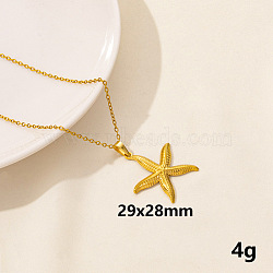 Stainless Steel Starfish Pendant Necklaces for Women(MD4467-2)