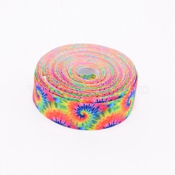 Thermal Transfer Grosgrain Ribbon, for Hair Bows, Dresses, Festival Party Decoration, Colorful, 7/8 inch (22mm)(OCOR-WH0033-18A)