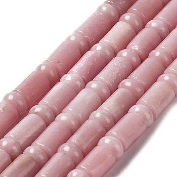 Natural Pink Opal Beads Strands, Column, 8~10x6~7mm, Hole: 1~1.2mm, about 59~65pcs/strand, 15.24~15.87 inch(38.7~40.3cm)