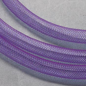 Plastic Net Thread Cord, Medium Orchid, 4mm, 50Yards/Bundle(150 Feet/Bundle)
