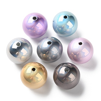 Opaque Acrylic Beads, Round, Mixed Color, 20mm, Hole: 2.5mm