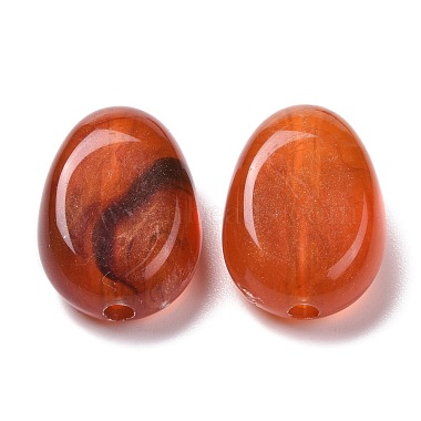 Oval Imitation Gemstone Acrylic Beads(OACR-R052-11)-2