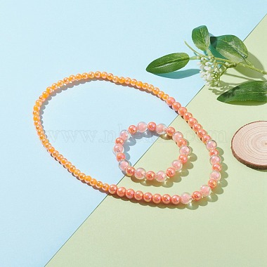 Acrylic Beaded Bracelet & Necklace Set for Kids(SJEW-JS01207-03)-2