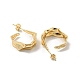 Brass Twist Ring Stud Earrings(EJEW-B035-03KCG)-2