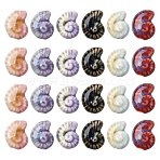 18Pcs 6 Colors Handmade Porcelain Beads for DIY Bracelet Accessories, Jingdezhen Kiln Ceramic Beads, Conch Shape, Mixed Color, 21x9mm, Hole: 2.5mm, 3pcs/color(PORC-FS0001-24)