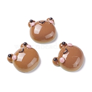 Resin Cabochons,  Frog Bread, Saddle Brown, 27x26x12mm(RESI-K013-07)