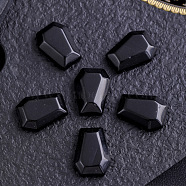 Natural Obsidian Carved Coffin Decorations, Reiki Stones for Home Office Desktop Feng Shui Ornament, 20x15mm(PW-WG95774-05)