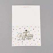 Coated Paper Cards, with Gold Stamping Word, Rectangle, Colorful, Polka Dot Pattern, 14x9.5x0.04cm(DIY-WH0223-74A)