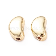 Brass Beads, Long-Lasting Plated, Moon, Real 18K Gold Plated, 8.5x5x4mm, Hole: 1.2mm(X-KK-K241-05G)