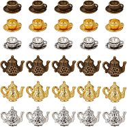 60Pcs 6 Style Alloy Small Handmade Charms Pendants, Cup & Kettle, Mixed Color, 13~14x14~16x7x8mm, Hole: 2mm, 10pcs/ctyle(FIND-CA0005-01)