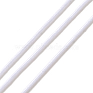 Round Elastic Cord, Made of Rubber, Wrapped by Fibre, White, 1mm, about 25.15~27.34 yards(23~25m)/bundle(YRB1MM-6)