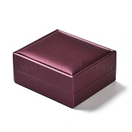 Cloth Pendant Necklace Storage Boxes, Jewelry Packaging Boxes with Sponge Inside, Rectangle, Old Rose, 8.5x7.4x4cm(CON-M009-01B)