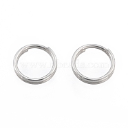 304 Stainless Steel Split Rings, Double Loops Jump Rings, Stainless Steel Color, 6x1mm, Inner Diameter: 5mm, Single Wire: 0.6mm(STAS-N092-171F-01P)