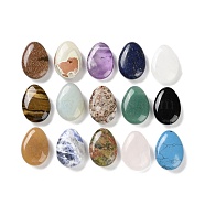 Natural & Synthetic Mixed Gemstone Beads, Top Drilled, Teardrop, 24~26x17~18.5x6~8.5mm, Hole: 1.5~2mm(G-G104-08)