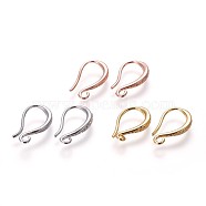 Brass Earring Hooks, with Horizontal Loop, Mixed Color, 15x9.5x2.5mm, Hole: 1.6mm, 20 Gauge, Pin: 0.8mm(KK-L177-34)