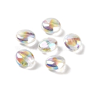 Acrylic Beads, Imitation Baroque Pearl Style, Oval, Clear AB, 11x9.5x6mm, Hole: 1.3mm(PACR-C008-04A)