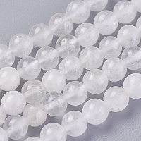 Natural Quartz Crystal Beads Strands, Round, 8mm, Hole: 1mm, about 48pcs/strand, 15.1~15.3 inch(38.5~39cm)