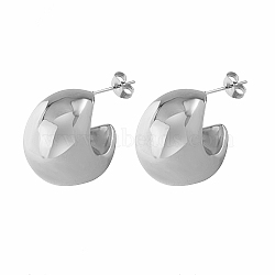 Non-Tarnish 304 Stainless Steel Stud Earrings for Women, Teardop, Stainless Steel Color, no size(IL8099-2)