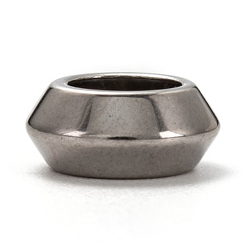 201 Stainless Steel Spacer Beads, Rondelle, Stainless Steel Color, 11x5mm, Hole: 6.3mm