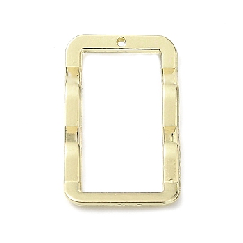 Rack Plating Alloy Pendants, Rectangle, Golden, 29.5x16x3mm, Hole: 0.8mm