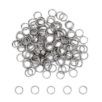 304 Stainless Steel Split Rings, Double Loops Jump Rings, Stainless Steel Color, 6x1.2mm, about 4.8mm inner diameter, 5000pcs/bag