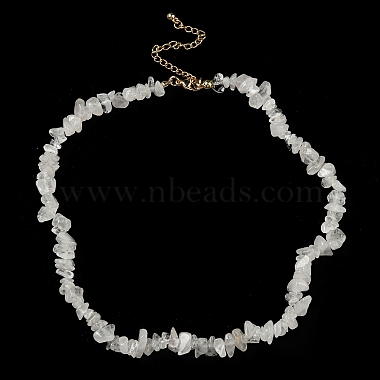 Natural Quartz Crystal Chips Beaded Necklace(NJEW-FZ00004-01)-2