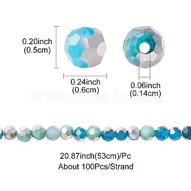 Electroplate Glass Beads Strands(EGLA-YW0002-B02)-4