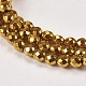 Electroplate Non-magnetic Synthetic Hematite Beads Strands(G-J169B-3mm-04)-3