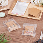 40Pcs Paper Earrings Necklace Display Cards, Rectangle, with OPP Cellophane Bags, Sandy Brown, 9x6x0.05cm(CDIS-LP0001-17B)