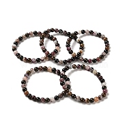 Natural Tourmaline Beaded Stretch Bracelets, Round, Inner Diameter: 2-1/8~2-1/4 inch(5.35~5.55cm)(BJEW-K233-02A-03)