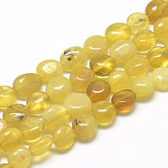 Natural Yellow Opal Beads Strands, Oval, 8~15x7~12x4~12mm, Hole: 1mm, about 30~45pcs/strand, 15.7 inch(X-G-R445-8x10-06)