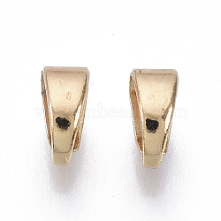Brass Snap on Bails, Nickel Free, Real 18K Gold Plated, 6x4x3mm, Hole: 5x3mm(X-KK-N231-71-NF)