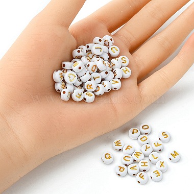 300pcs 2 styles de perles acryliques blanches opaques(MACR-YW0002-58C)-3