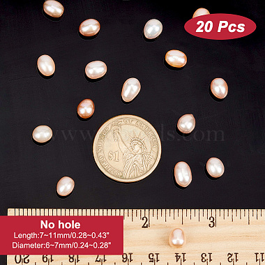 20Pcs Natural Cultured Freshwater Pearl No Hole Beads(PEAR-NB0002-02B)-2