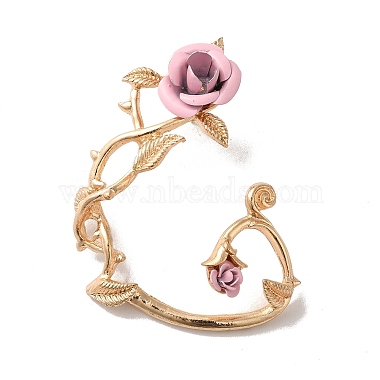 Alloy Rose Climber Wrap Around Stud Earrings for Women(EJEW-A096-01E)-2