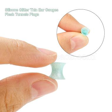 32Pcs 16 Colors Silicone Glitter Thin Ear Gauges Flesh Tunnels Plugs(FIND-YW0001-19A)-3