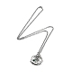 collares con colgante de diamantes de imitación de calavera con cadenas rolo(NJEW-F309-05)-2