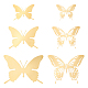 Unicraftale 12piezas 6 colgantes de decoración de pared de mariposa de acero inoxidable estilo(STAS-UN0036-52G)-1