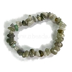 Natural Labradorite Stretch Bracelets, Chip, Inner Diameter: 2-1/8~2-3/8 inch(5.5~6cm)(PW-WG56138-18)