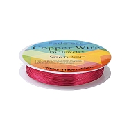 Copper Jewelry Wire, Long-Lasting Plated, Crimson, 28 Gauge, 0.3mm, about 65.61 Feet(20m)/roll(CWIR-CW0.3mm-27)