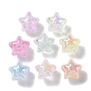 Transparent Acrylic Beads, Star, Mixed Color, 11x11.5x9.5mm, Hole: 2mm(PACR-C007-07)