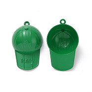 Alloy Big Pendants, Cap Charms with Word Italy, Medium Sea Green, 57x35x17mm, Hole: 3mm(FIND-H041-29A)